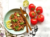 Riz cubain aux tomates et haricots noirs