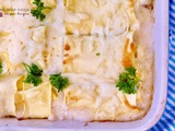 Rouleaux de lasagne farcis à la ricotta et courge, béchamel aux champignons séchés