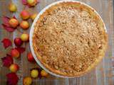 Tarte aux pommes et au sucre à la crème avec son crumble