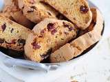 Biscottis aux cranberries et pignons de pin