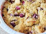 Crumble aux pommes et framboises