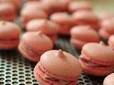 Macarons à la framboise (ganache montée)