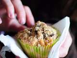 Muffins aux pommes, crumble chocolat