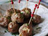 Petites boulettes de bœuf au Bresse Bleu pour l'apéritif