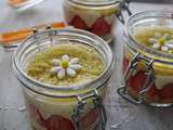 Petits fraisiers en bocaux