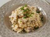 Risotto au poulet et champignons