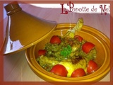 Tajine de poulet aux oignons et raisins caramelisés