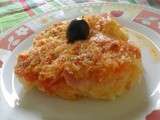 Délicieux gratin de chou-fleur à la sauce tomate et au jambon (halal)