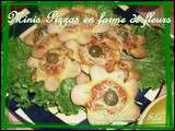 Minis pizzas en forme de fleur