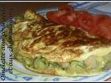 Omelette aux champignons et aux courgettes