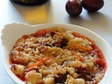 Crumble de prunes au vin chaud épicé