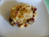 Crumble pommes-rhubarbe aux airelles