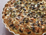 Quiche au poulet mariné au citron et champignons