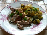 Ris de veau en persillade et sa poêlée de courgettes