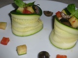 Tartare de courgettes au poivron et olives