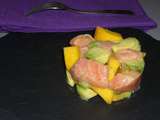 Tartare saumon, avocat et mangue