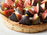 Tarte aux figues sur fond de pate sablée à la pistache