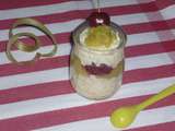 Verrine de riz au lait rhubarbe, cerises