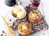 Tartelettes Poire, Noisettes et Pépites de Chocolat