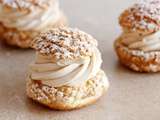 Choux chantilly et ganache au chocolat