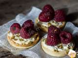 Tartelettes framboise/mascarpone/ pistache