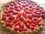 Tarte fraise-rhubarbe 🍓