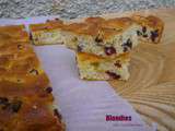 Blondies aux cranberries