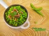 Cuisson parfaite des petits pois aux lardons