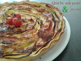 Quiche spirale aux poireaux et jambon