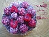 Tartelettes ganache chocolat grenade et framboises