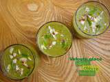 Velouté glacé de mâche au crottin de chèvre et menthe