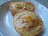 Petits cakes au jambon, mozzarella § vache qui rit (par Pitchoune)