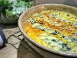 Frittata végétarienne de poireaux & fourme d’Ambert