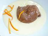 Ile flottante a ma Façon .. Crème d'Orange, Oeufs en neige Chocolatés