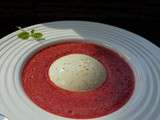 Pana cotta Verveine Sur Sa Soupe De Fraises