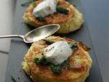 Pancakes de Pommes de Terre aux Herbes et Au Yaourt à la Grecque