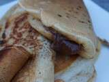 Pancakes fourres au chocolat