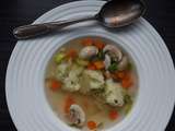 Quenelles Au Basilic et Son Bouillon Aux Légumes