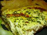 Quiche saumon fume feta