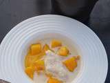 Soupe glacee Mangue Coco Gingembre Citronnelle et Mangue Rôtie