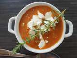 Soupe Tomate Abricots Secs Romarin et Feta