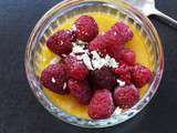 Verrine Chocolat Blanc Framboises