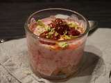 Verrine Express Framboise Banane et Pistaches