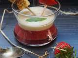 Verrine Fraise Chocolat Blanc et Cake Aux Pistaches