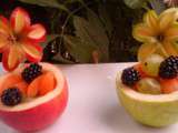 Coupelles de fruits  Flower 