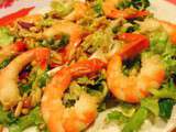 Salade tiède de Scampi