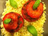 Tomates farcies au chermoula de sardines