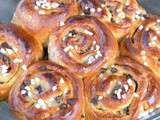 Chelsea buns poires-chocolat