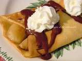 Crêpe à la banane sauce chocolat