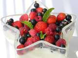 Mousse de  mascarpone aux fruits rouges